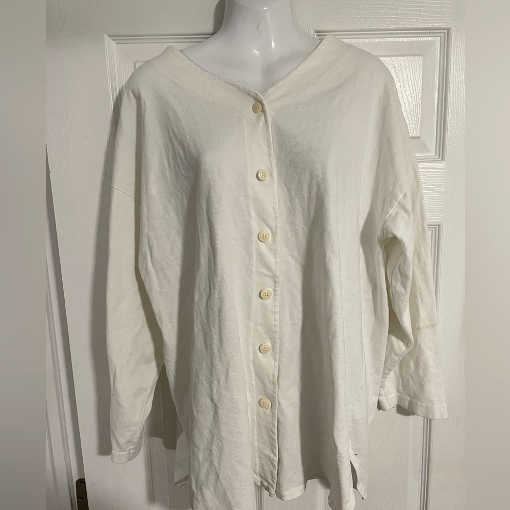 Lantana long sleeved cotton blouse or shirt size L
